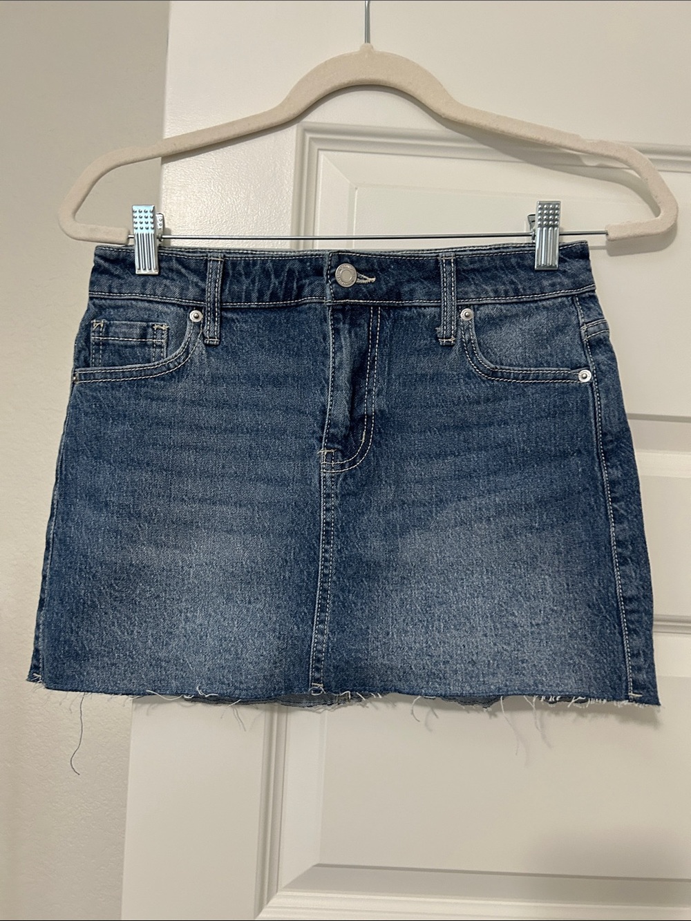 Classic Blue Denim Mini Skirt - Women's